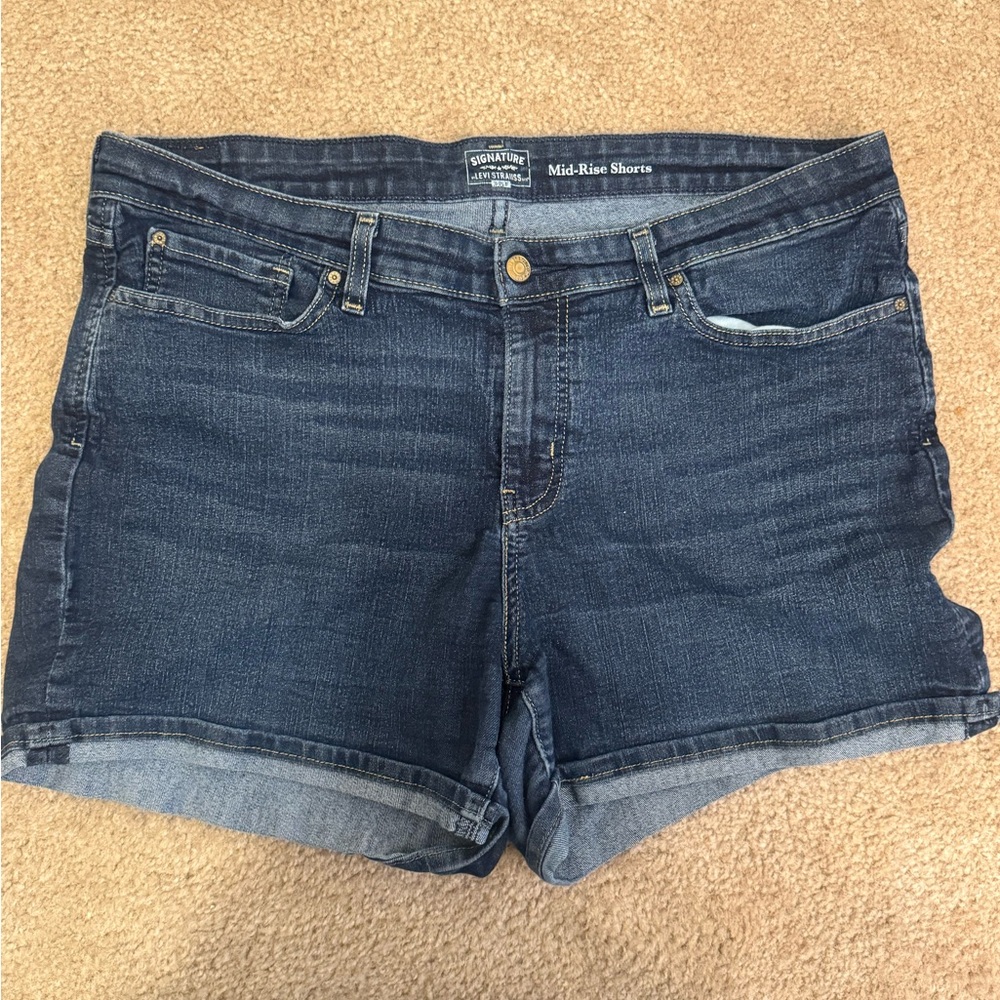 Signature by Levi Strauss Dark Indigo Jean Shorts
